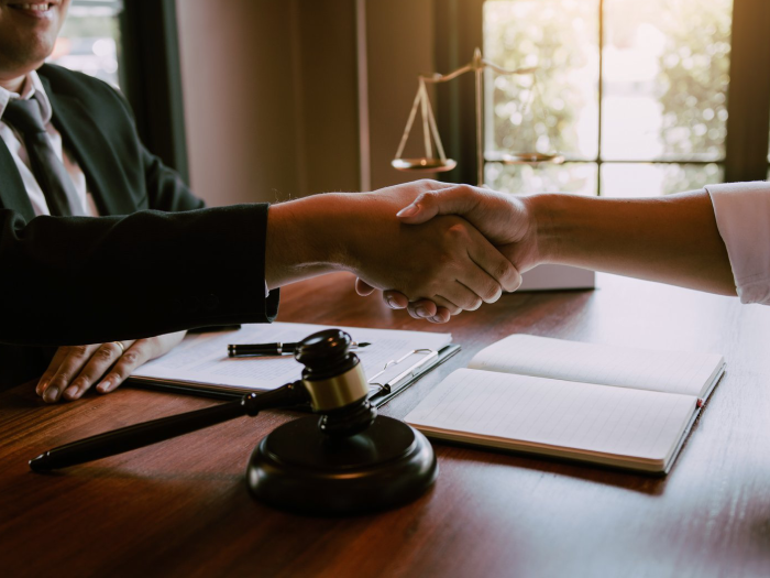 Professional legal team meeting